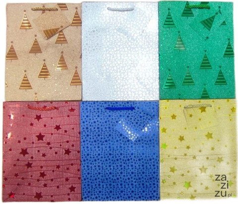 Torebka ozdobna brokat złocona mała 18x23cm 12szt. | PL-2 Torebka ozdobna brokat złocona mała 18x23cm 12szt. | PL-2