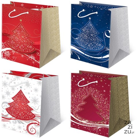 Torebki ozdobne 10szt. set S-34 Elegant trees 29x42x18,5cm | T-16L Torebki ozdobne 10szt. set S-34 Elegant trees 29x42x18,5cm | T-16L