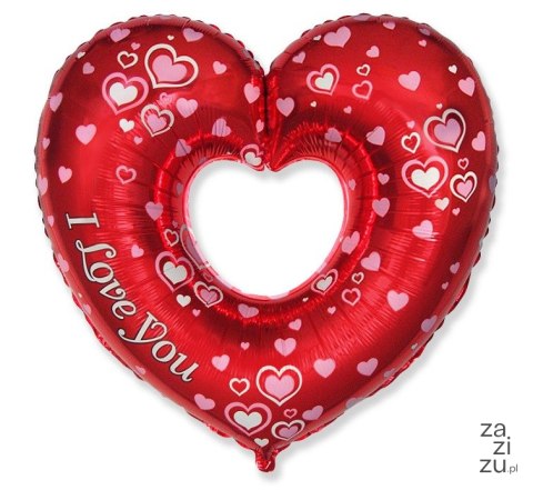 Balon foliowy 24 piękne serce - I Love You 901746