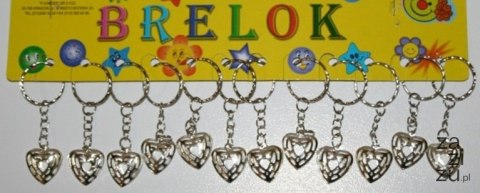 Brelok 12szt. serce ażur Brelok 12szt. serce ażur