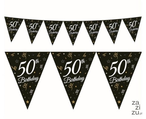 Girlanda papierowa Beauty&Charm z flagami "50" 28 x 270 cm GP-GF50 Girlanda papierowa Beauty&Charm z flagami "50" 28 x 270 cm GP-GF50