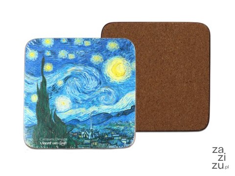 Komplet 6 podkładek korkowych - V. van Gogh, Gwiaździsta Noc | 830-0005 Komplet 6 podkładek korkowych - V. van Gogh, Gwiaździsta Noc | 830-0005
