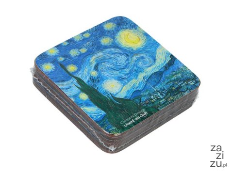 Komplet 6 podkładek korkowych - V. van Gogh, Gwiaździsta Noc | 830-0005 Komplet 6 podkładek korkowych - V. van Gogh, Gwiaździsta Noc | 830-0005