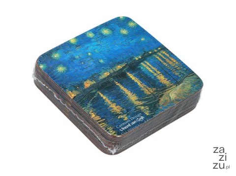 Komplet 6 podkładek korkowych - V. van Gogh, Gwiaździsta Noc nad Rodanem | 830-0006 Komplet 6 podkładek korkowych - V. van Gogh, Gwiaździsta Noc nad Rodanem | 830-0006