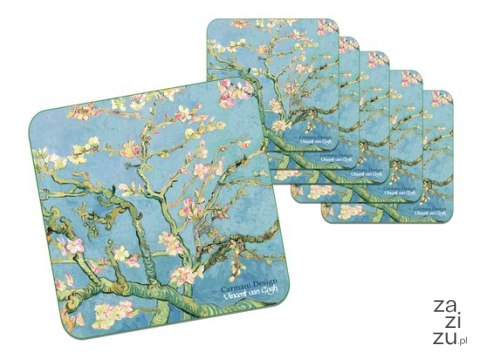 Komplet 6 podkładek korkowych - V. van Gogh Kwitnący Migdałowiec CARMANI | 830-0004 Komplet 6 podkładek korkowych - V. van Gogh Kwitnący Migdałowiec CARMANI | 830-0004