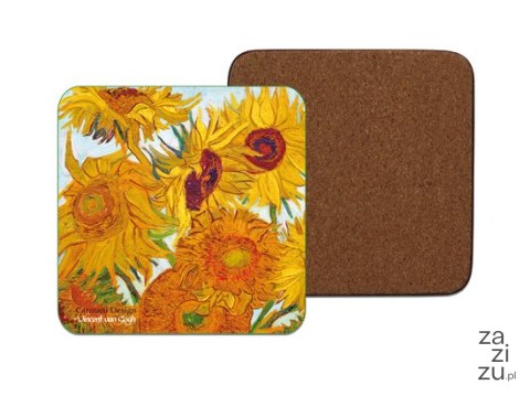 Komplet 6 podkładek korkowych - V. van Gogh, Słoneczniki CARMANI | 830-0002 Komplet 6 podkładek korkowych - V. van Gogh, Słoneczniki CARMANI | 830-0002