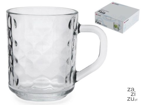 Kubek szklany prosty 6szt FALA 250ml Kubek szklany prosty 6szt FALA 250ml