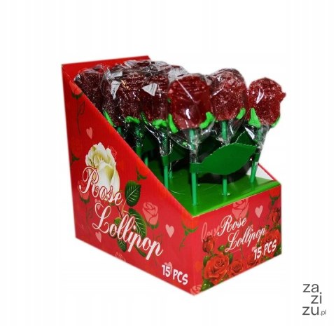 Lizak żelowy róża 38 g - 15 szt Lizak żelowy róża 38 g - 15 szt