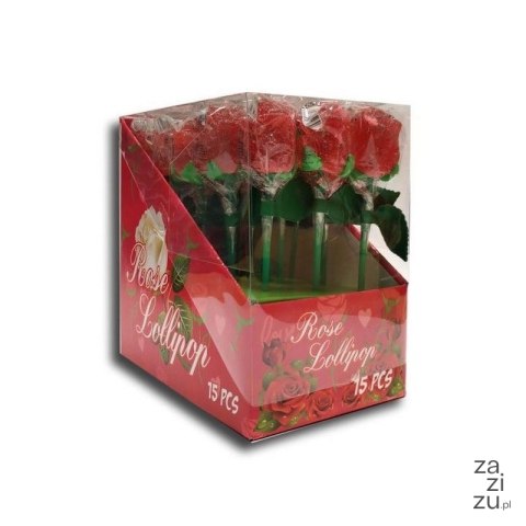 Lizak żelowy róża 38 g - 15 szt Lizak żelowy róża 38 g - 15 szt