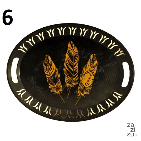 Owalna taca dekoracyjna plastikowa 42,5x32,5cm Owalna taca dekoracyjna plastikowa 42,5x32,5cm
