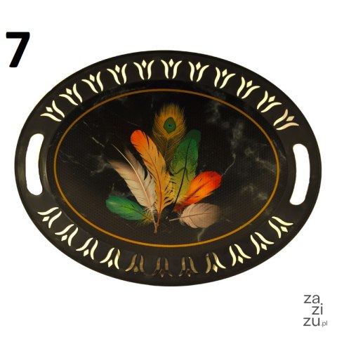 Owalna taca dekoracyjna plastikowa 42,5x32,5cm Owalna taca dekoracyjna plastikowa 42,5x32,5cm