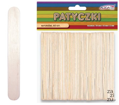 Patyczki bezbarwne op.60szt. 114x10x2mm PK-3243 Patyczki bezbarwne op.60szt. 114x10x2mm PK-3243