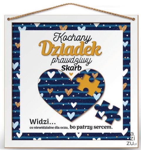 Ramka 22x22cm puzzle 3D Kochany Dziadek prawdziwy Skarb Ramka 22x22cm puzzle 3D Kochany Dziadek prawdziwy Skarb