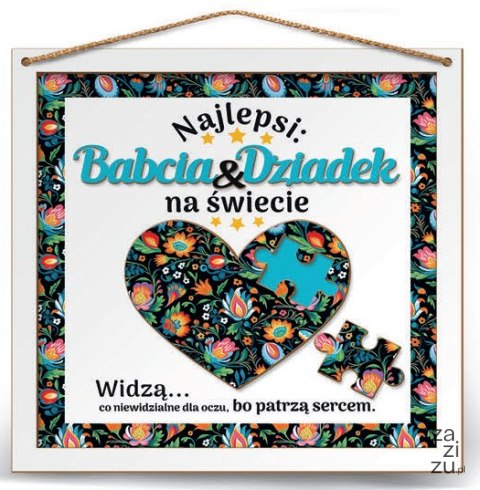 Ramka 22x22cm puzzle 3D Najlepsza Babcia i najlepszy Dziadek na świecie Ramka 22x22cm puzzle 3D Najlepsza Babcia i najlepszy Dziadek na świecie