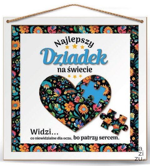 Ramka 22x22cm puzzle 3D Najlepszy Dziadek na świecie Ramka 22x22cm puzzle 3D Najlepszy Dziadek na świecie