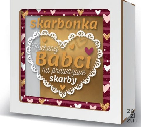 Skarbonka 17,5 x 17,5cm Kochana Babcia prawdziwy skarb Skarbonka 17,5 x 17,5cm Kochana Babcia prawdziwy skarb