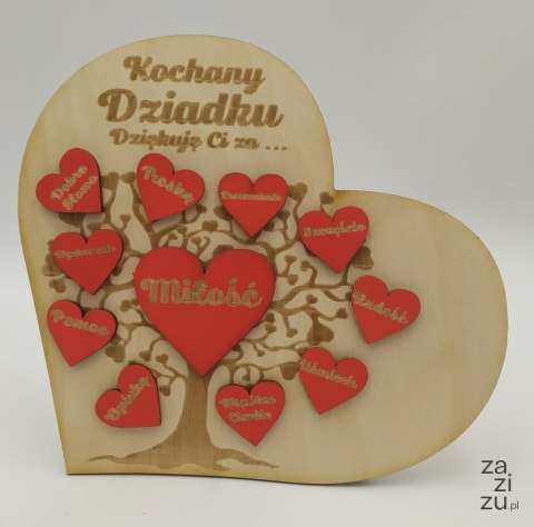 Stojak Serce dla Dziadka 20x20 cm Stojak Serce dla Dziadka 20x20 cm