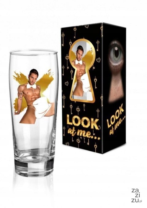 Szklanka do piwa 500 ml - Mężczyźni LOOK AT ME Szklanka do piwa 500 ml - Mężczyźni LOOK AT ME