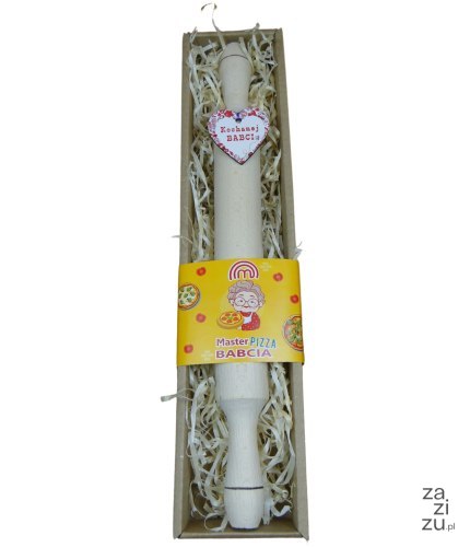 Wałek do ciasta pizzy w pudełku dla Babci 42 x 9 cm. Wałek do ciasta pizzy w pudełku dla Babci 42 x 9 cm.