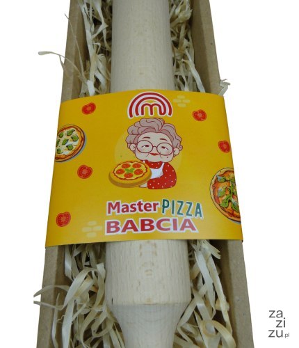Wałek do ciasta pizzy w pudełku dla Babci 42 x 9 cm. Wałek do ciasta pizzy w pudełku dla Babci 42 x 9 cm.