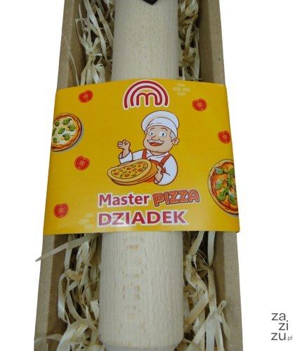 Wałek do ciasta pizzy w pudełku dla Dziadka 42 x 9 cm. Wałek do ciasta pizzy w pudełku dla Dziadka 42 x 9 cm.