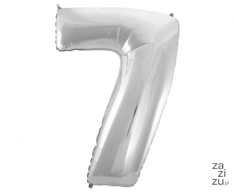Balon foliowy B&C "Cyfra 7", srebrna, 92 cm FG-C85S7 Balon foliowy B&C "Cyfra 7", srebrna, 92 cm FG-C85S7
