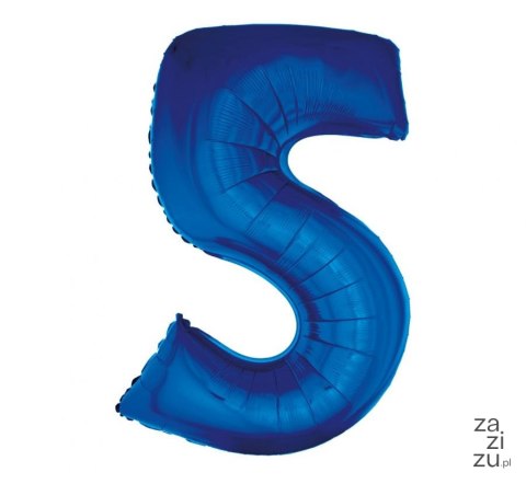 Balon foliowy "Cyfra 5", niebieska, 92 cm FG-C85N5 Balon foliowy "Cyfra 5", niebieska, 92 cm FG-C85N5