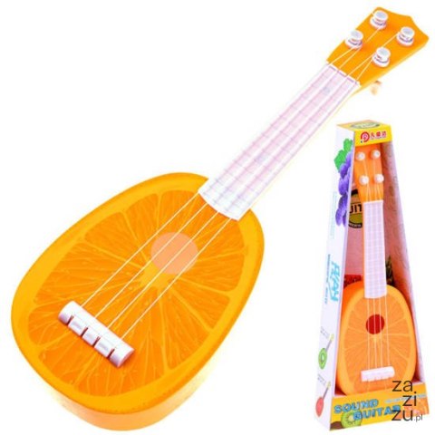Gitara owocowa ukulele dla dzieci gitarka IN0033 POMARAŃCZA Gitara owocowa ukulele dla dzieci gitarka IN0033 POMARAŃCZA