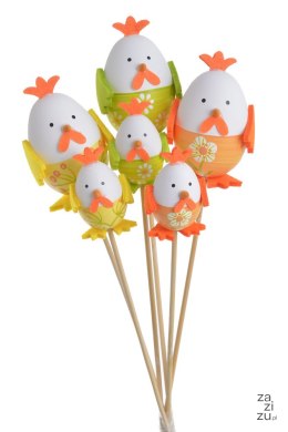 Kura - jajko 5cm - 7cm na piku 28cm 6szt. HEA-2023S0228B