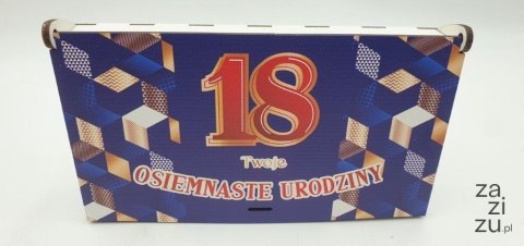 Pudełko mini drewno 18-nastka nr13 Pudełko mini drewno 18-nastka nr13