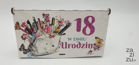 Pudełko mini drewno 18-nastka nr7 Pudełko mini drewno 18-nastka nr7