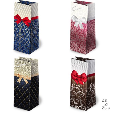 Torebki ozdobne 10szt. AL-2 set 24 Kokardy ciemne 12 x 36,9 x 11 cm Torebki ozdobne 10szt. AL-2 set 24 Kokardy ciemne 12 x 36,9 x 11 cm