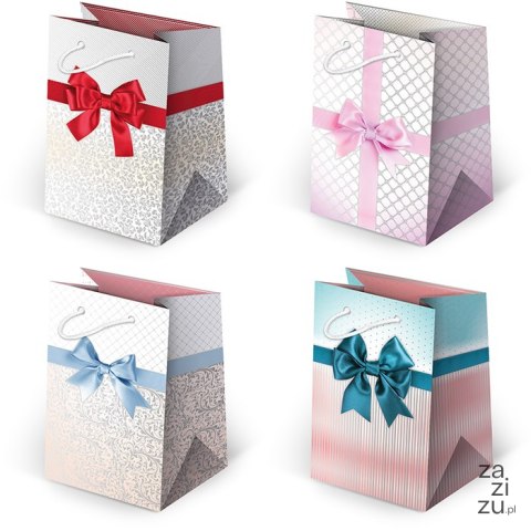 Torebki ozdobne 10szt. T-5L set 23 Kokardy Białe 10 x 16 x 6 cm Torebki ozdobne 10szt. T-5L set 23 Kokardy Białe 10 x 16 x 6 cm