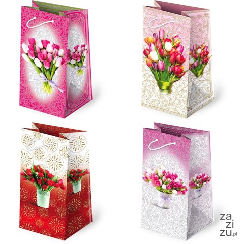Torebki ozdobne 10szt. T-7L set 90 Tulipany 10 x 22 x 6 cm Torebki ozdobne 10szt. T-7L set 90 Tulipany 10 x 22 x 6 cm