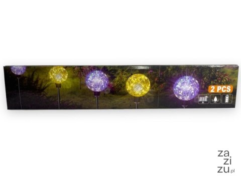 Lampa solarna ogrodowa kula RGB - 2szt. 6010 Lampa solarna ogrodowa kula RGB - 2szt. 6010