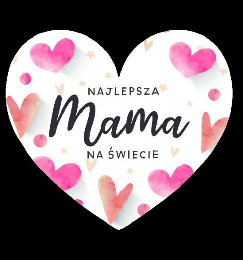 Magnes serce 10 x 9cm NAJLEPSZA MAMA Magnes serce 10 x 9cm NAJLEPSZA MAMA