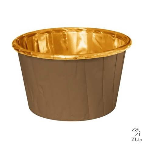 Papilotki muffinki babeczki 50 x 40mm foremki złoty brąz 50szt. Papilotki muffinki babeczki 50 x 40mm foremki złoty brąz 50szt.
