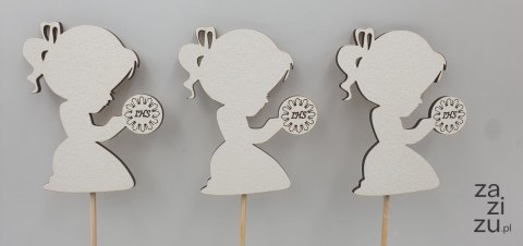 Pik 3szt. KOMUNIA ŚW. DZIEWCZYNKA IHS 8cm Pik 3szt. KOMUNIA ŚW. DZIEWCZYNKA IHS 8cm