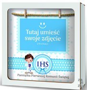 Ramka na zdjęcia przestrzenna 22 x 22cm I KOMUNIA ŚW NIEBIESKA Ramka na zdjęcia przestrzenna 22 x 22cm I KOMUNIA ŚW NIEBIESKA