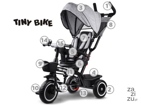 Rowerek dziecięcy trójkołowy Tiny Bike 3w1 z daszkiem OBRACANY SP0650SZ Rowerek dziecięcy trójkołowy Tiny Bike 3w1 z daszkiem OBRACANY SP0650SZ