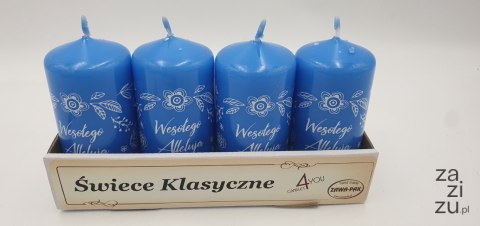 Świeca 4szt. WESOŁEGO ALLELUJA WL50100A NIEBIESKI KASZUB B29 Świeca 4szt. WESOŁEGO ALLELUJA WL50100A NIEBIESKI KASZUB B29