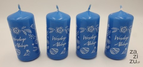 Świeca 4szt. WESOŁEGO ALLELUJA WL50100A NIEBIESKI KASZUB B29 Świeca 4szt. WESOŁEGO ALLELUJA WL50100A NIEBIESKI KASZUB B29