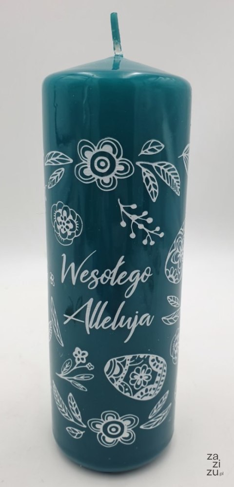 Świeca walec WL70200WA WESOŁEGO ALLELUJA niebieska B29 Świeca walec WL70200WA WESOŁEGO ALLELUJA niebieska B29