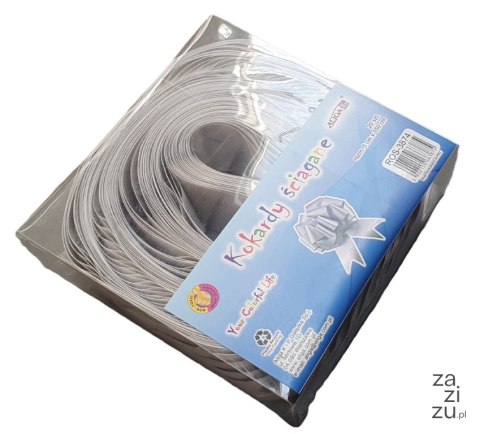 Wstążka kokarda 20szt. ściągająca 5 x 150cm srebrna ROS-3874 Wstążka kokarda 20szt. ściągająca 5 x 150cm srebrna ROS-3874