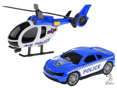 Zestaw pojazdów policyjnych auto helikopter dźwięk światło ZA4626 Zestaw pojazdów policyjnych auto helikopter dźwięk światło ZA4626