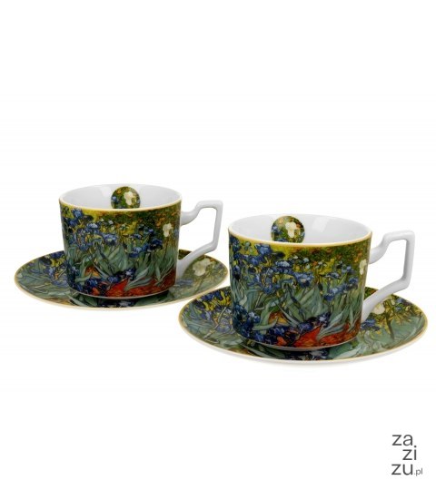2 filiżanki luxury ze spodkami IRISES Van Gogh 2 filiżanki luxury ze spodkami IRISES Van Gogh