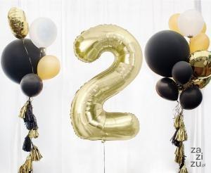 Balon foliowy B&C, cyfra 2, szampańska, 85 cm AA CH-B8H2 Balon foliowy B&C, cyfra 2, szampańska, 85 cm AA CH-B8H2
