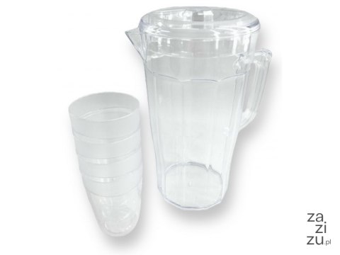 Dzbanek na wodę pojemność 1,7L + 4 kubki dzba184 Dzbanek na wodę pojemność 1,7L + 4 kubki dzba184