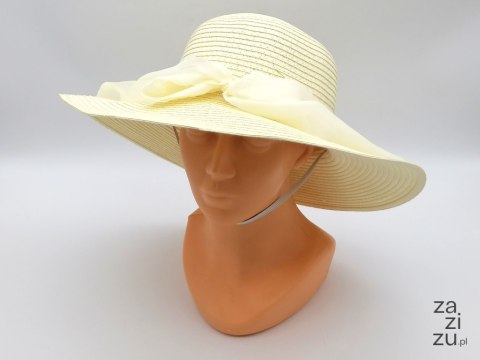 Kapelusz damski ze wstążką mix kolorów śr. 39cm ; Kapelusz damski ze wstążką mix kolorów śr. 39cm ;
