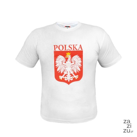 Koszulka z nadrukiem "Biało-Czerwoni" biała - rozmiar XL Koszulka z nadrukiem "Biało-Czerwoni" biała - rozmiar XL